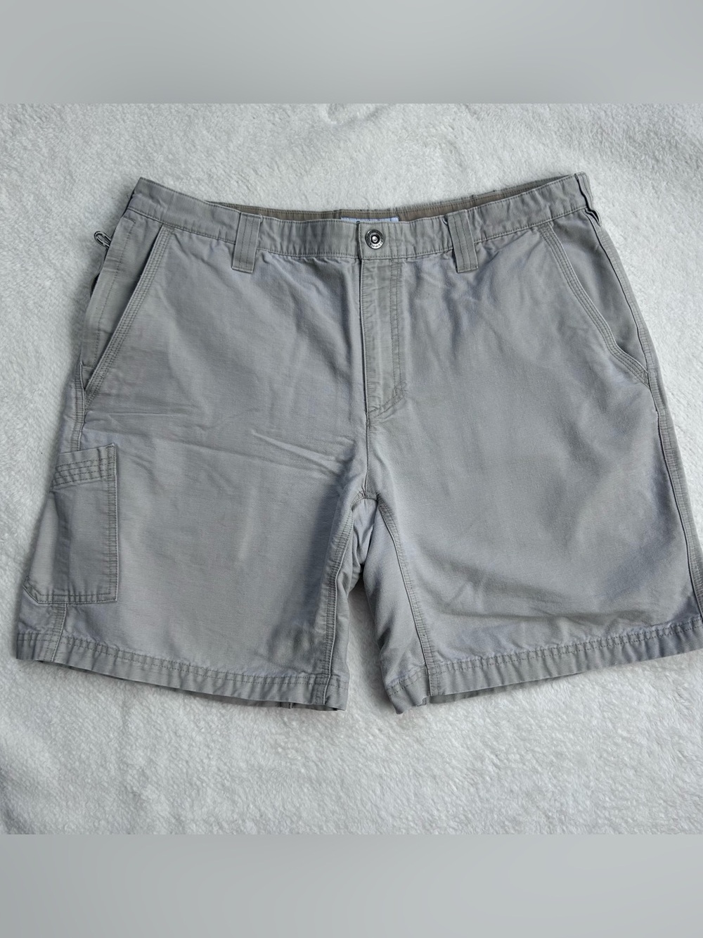 Columbia Gray Men's Cargo Shorts 100% Cotton AM4444 Size 36